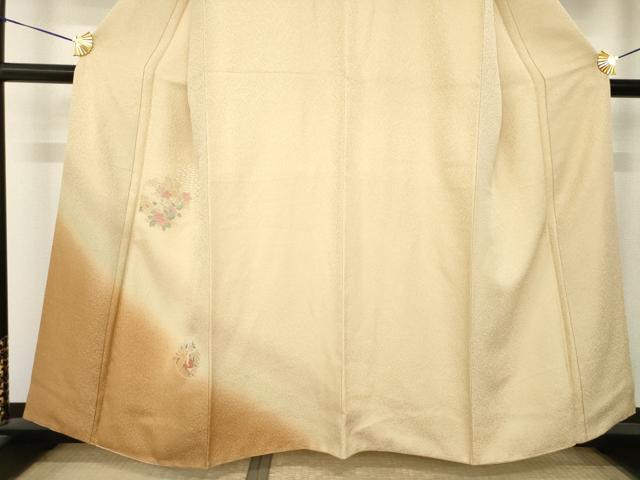 平和屋着物●訪問着　総刺繍　中国三大刺繍　スワトウ刺繍　汕頭刺繍　雪輪花文　暈し染め　正絹　逸品　AABL1409ck