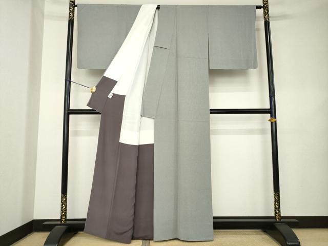 平和屋着物●江戸小紋　角通し　京都きもの友禅扱い　正絹　逸品　AABL1411ck