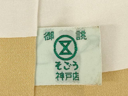 平和屋着物●上質な色無地　辻が花　流水花地紋　淡香色　そごう扱い　正絹　逸品　AABL1415ck