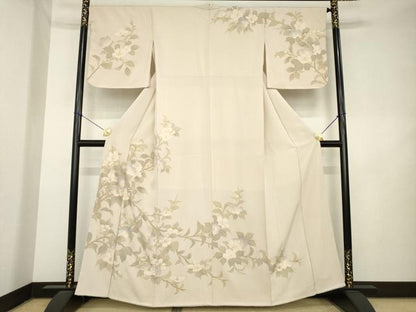 平和屋着物●訪問着　枝花文　金彩　正絹　逸品　AABL1420ck