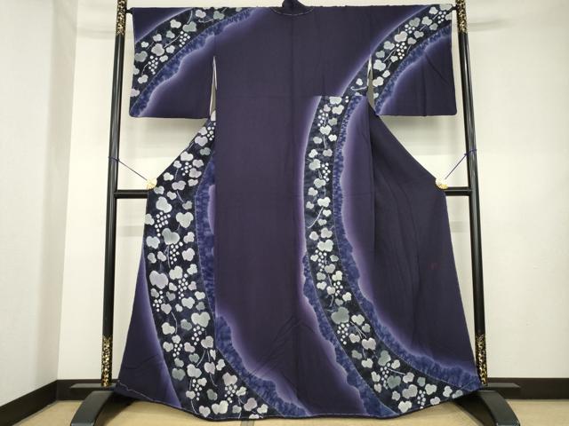 平和屋着物●絞り染色作家　藤井浩　訪問着　葡萄蔦草文　正絹　逸品　AABL1426ck