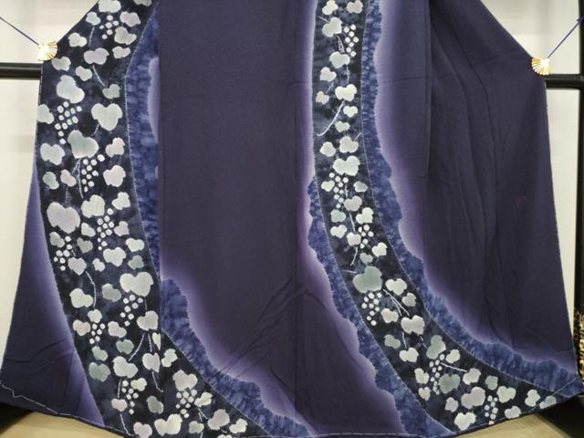 平和屋着物●絞り染色作家　藤井浩　訪問着　葡萄蔦草文　正絹　逸品　AABL1426ck
