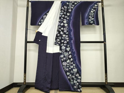 平和屋着物●絞り染色作家　藤井浩　訪問着　葡萄蔦草文　正絹　逸品　AABL1426ck