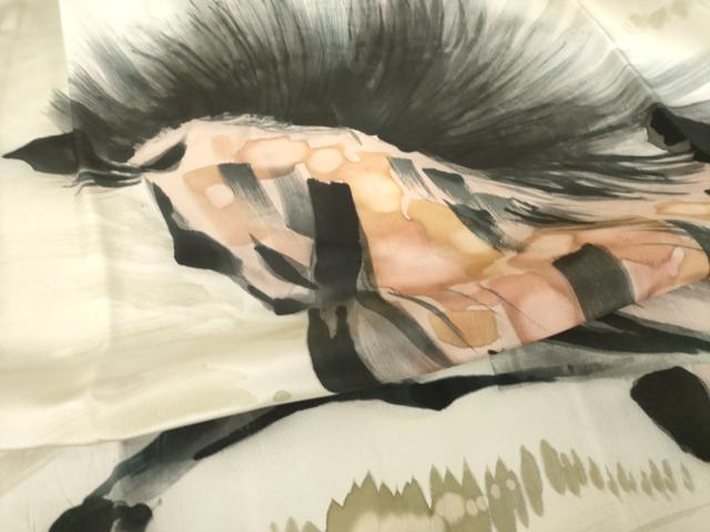 平和屋着物●男性　長襦袢　袷　馬　正絹　逸品　未使用　AABL1428ck