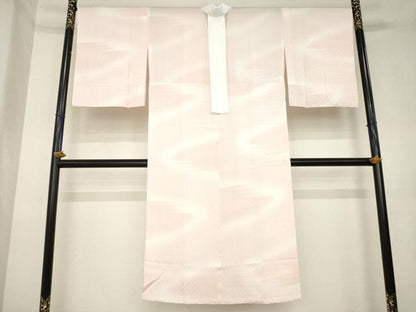 平和屋着物●長襦袢　無双仕立て　花織　霞文　暈し染め　反端付き　正絹　逸品　未使用　AABL1430ck