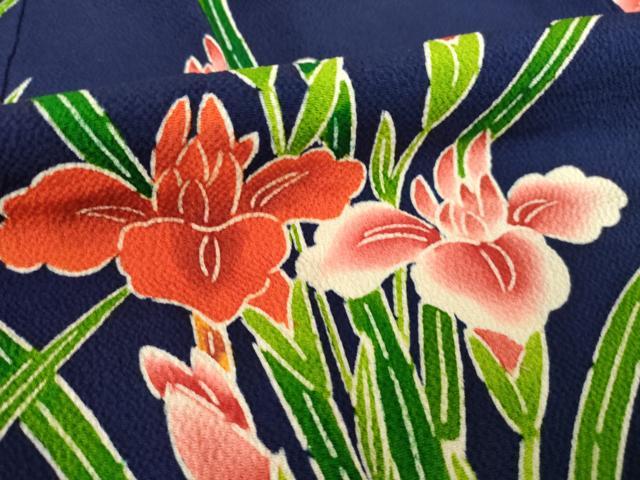 平和屋着物●豪華振袖　紅型　流水花文　正絹　逸品　AABL1432ck