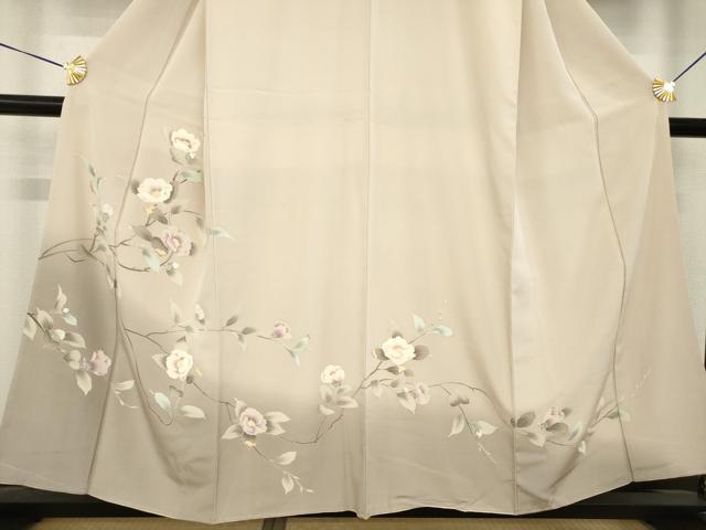 平和屋着物●訪問着　友禅　作家物　枝花文　正絹　逸品　AABL1433ck