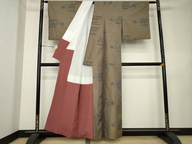 平和屋着物●本場大島紬　簪　正絹　逸品　AABL1437ck