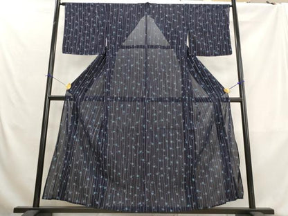 平和屋着物＊夏物　小紋　絽　舞花文　正絹　逸品　AABL1442st