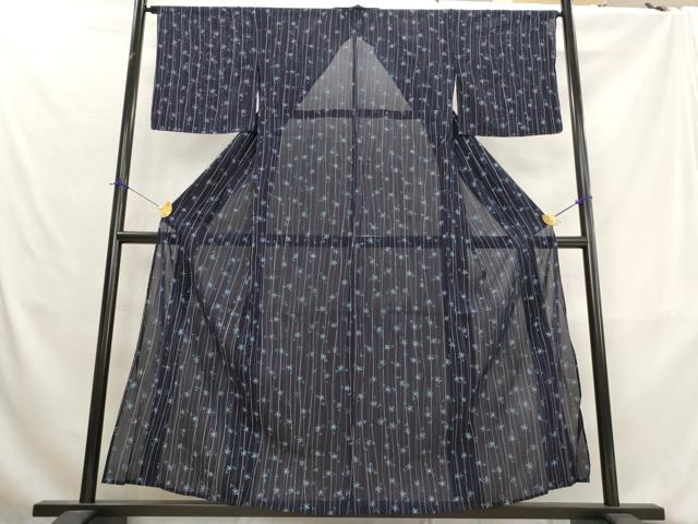 平和屋着物＊夏物　小紋　絽　舞花文　正絹　逸品　AABL1442st
