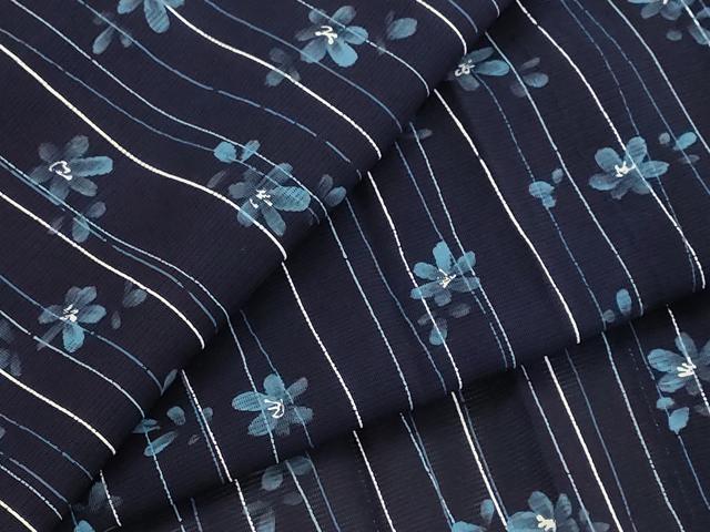 平和屋着物＊夏物　小紋　絽　舞花文　正絹　逸品　AABL1442st