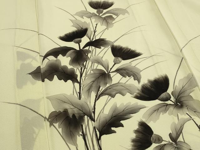 平和屋着物＊夏物　訪問着　絽　手描き　草花文　正絹　逸品　AABL1444st
