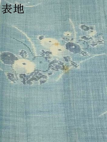 平和屋着物＊夏物　本場小千谷ちぢみ　草花文　麻　逸品　AABL1445st
