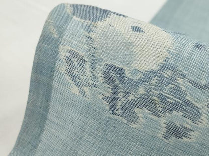 平和屋着物＊夏物　本場小千谷ちぢみ　草花文　麻　逸品　AABL1445st
