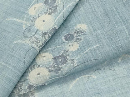 平和屋着物＊夏物　本場小千谷ちぢみ　草花文　麻　逸品　AABL1445st