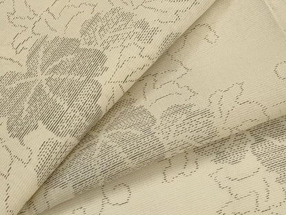 平和屋着物＊夏物　本場大島紬　夏大島　白大島　蔦の葉文様　正絹　逸品　AABL1447st