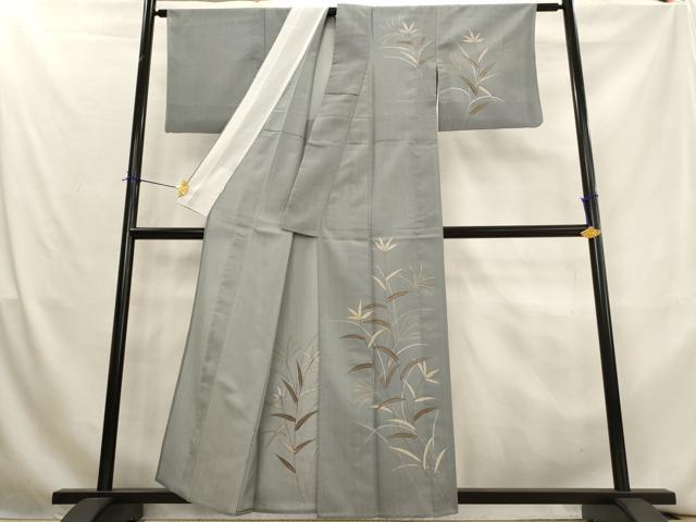 平和屋着物＊夏物　訪問着　紗　草葉文　そごう百貨店扱い　洗える着物　AABL1450st