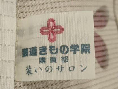 平和屋着物＊夏物　小紋　絽　枝葉文　暈し染め　洗える着物　AABL1453st