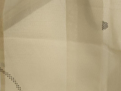 平和屋着物＊夏物　小紋　夏大島　紗　唐草文様　証紙付き　洗える着物　AABL1454st