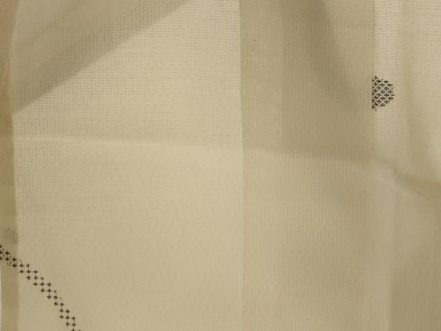 平和屋着物＊夏物　小紋　夏大島　紗　唐草文様　証紙付き　洗える着物　AABL1454st