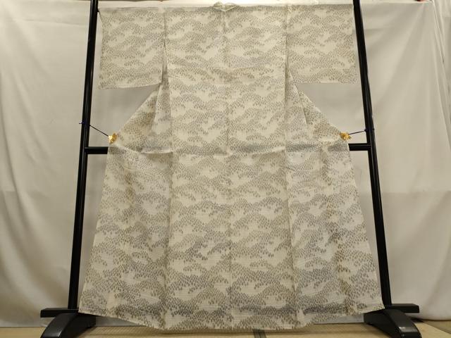 平和屋着物＊夏物　青山みとも　二代目 川村久太郎　絽紬　樹林文　残布付き　正絹　逸品　AABL1455st