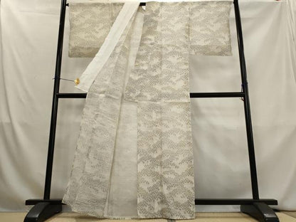 平和屋着物＊夏物　青山みとも　二代目 川村久太郎　絽紬　樹林文　残布付き　正絹　逸品　AABL1455st