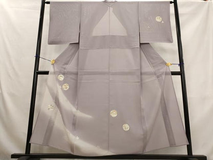 平和屋着物＊夏物　訪問着　絽　雪輪花松文　暈し染め　金彩　阪急百貨店扱い　正絹　逸品　AABL1459st