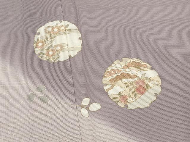 平和屋着物＊夏物　訪問着　絽　雪輪花松文　暈し染め　金彩　阪急百貨店扱い　正絹　逸品　AABL1459st