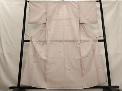 平和屋着物＊夏物　小紋　絽　舞花文　洗える着物　AABL1462st