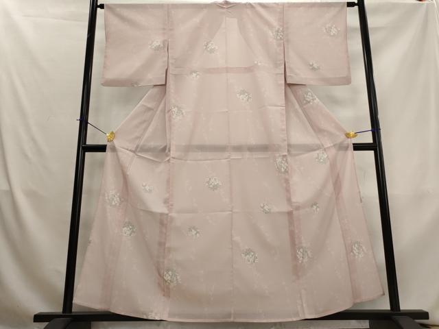 平和屋着物＊夏物　小紋　絽　舞花文　洗える着物　AABL1462st