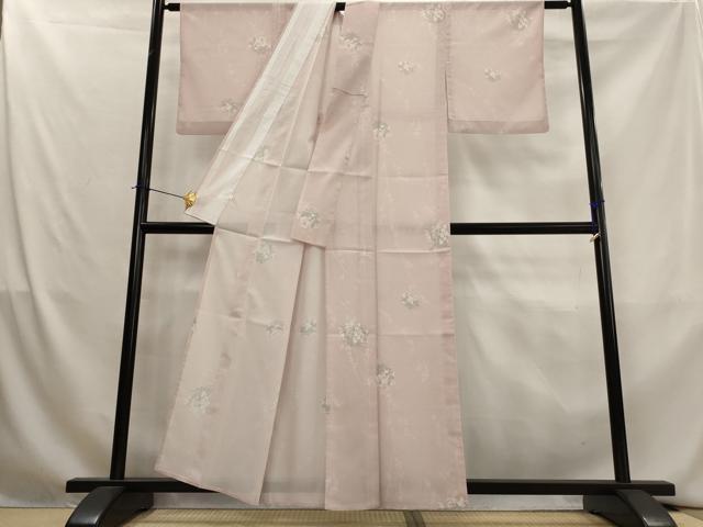 平和屋着物＊夏物　小紋　絽　舞花文　洗える着物　AABL1462st