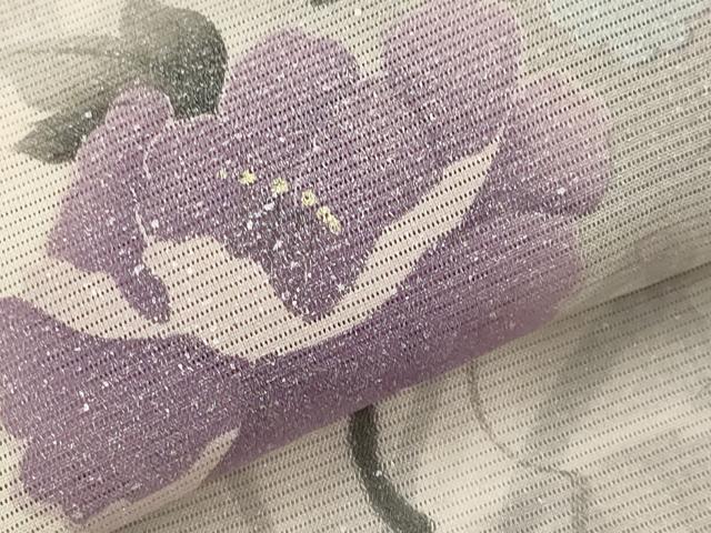 平和屋着物＊夏物　訪問着　絽　手描き　草花文　暈し染め　金彩　正絹　逸品　AABL1463st