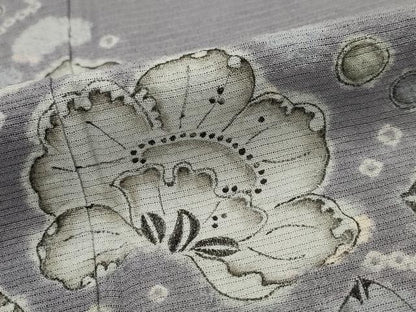 平和屋着物＊夏物　西洞院辻が花　大脇一心　訪問着　絽縮緬　絞り　辻が花　正絹　逸品　AABL1468st