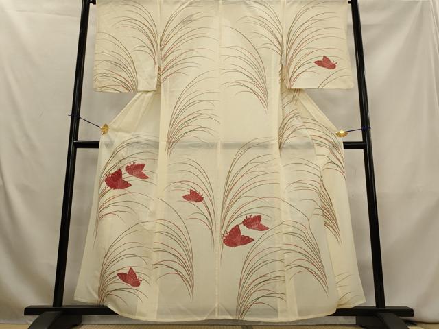 平和屋着物＊夏物　訪問着　絽　舞蝶文　正絹　逸品　AABL1469st