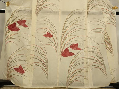 平和屋着物＊夏物　訪問着　絽　舞蝶文　正絹　逸品　AABL1469st
