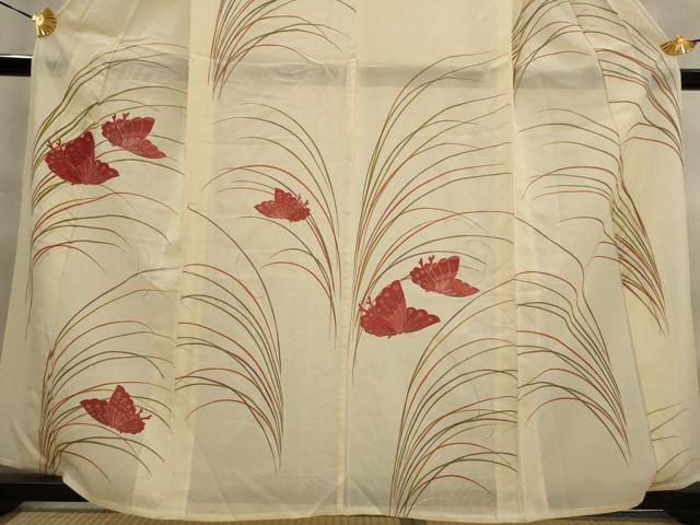 平和屋着物＊夏物　訪問着　絽　舞蝶文　正絹　逸品　AABL1469st