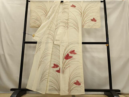 平和屋着物＊夏物　訪問着　絽　舞蝶文　正絹　逸品　AABL1469st
