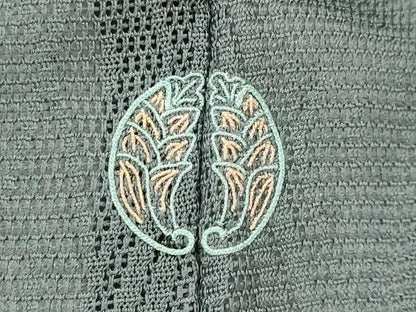 平和屋着物＊夏物　訪問着　刺繍　菱文紗　花鳥丸文　金糸　金彩　正絹　逸品　AABL1471st
