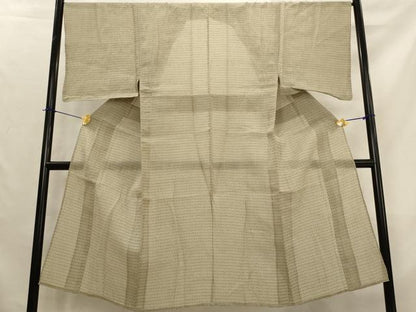 平和屋着物＊夏物　男性　本場小千谷ちぢみ　絣文様　麻　逸品　AABL1473st