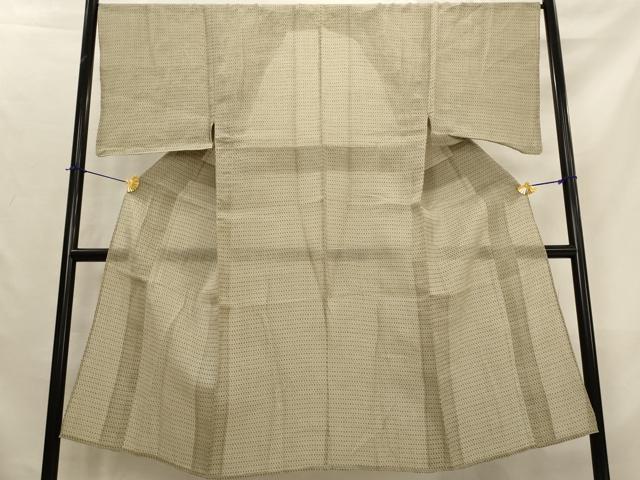 平和屋着物＊夏物　男性　本場小千谷ちぢみ　絣文様　麻　逸品　AABL1473st