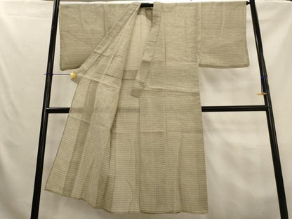 平和屋着物＊夏物　男性　本場小千谷ちぢみ　絣文様　麻　逸品　AABL1473st