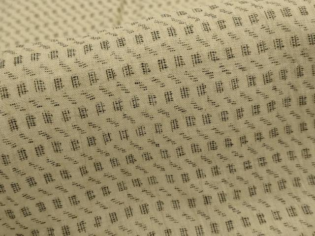 平和屋着物＊夏物　男性　本場小千谷ちぢみ　絣文様　麻　逸品　AABL1473st