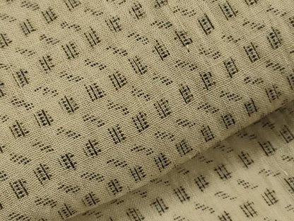 平和屋着物＊夏物　男性　本場小千谷ちぢみ　絣文様　麻　逸品　AABL1473st