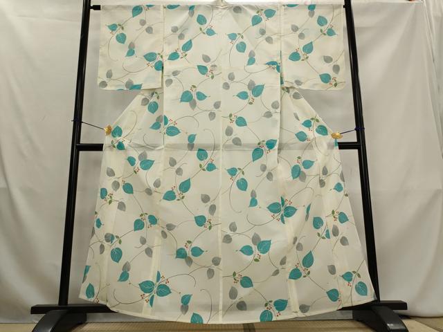 平和屋着物＊夏物　小紋　絽　南天文　洗える着物　AABL1483st