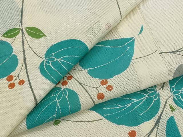 平和屋着物＊夏物　小紋　絽　南天文　洗える着物　AABL1483st