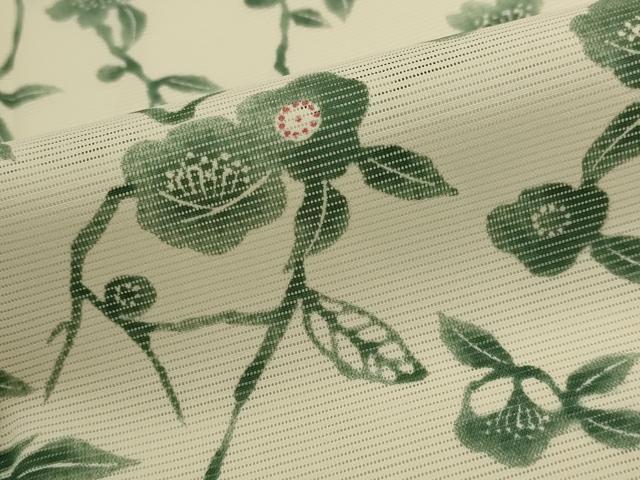 平和屋着物＊夏物　小紋　絽　枝花文　洗える着物　AABL1486st