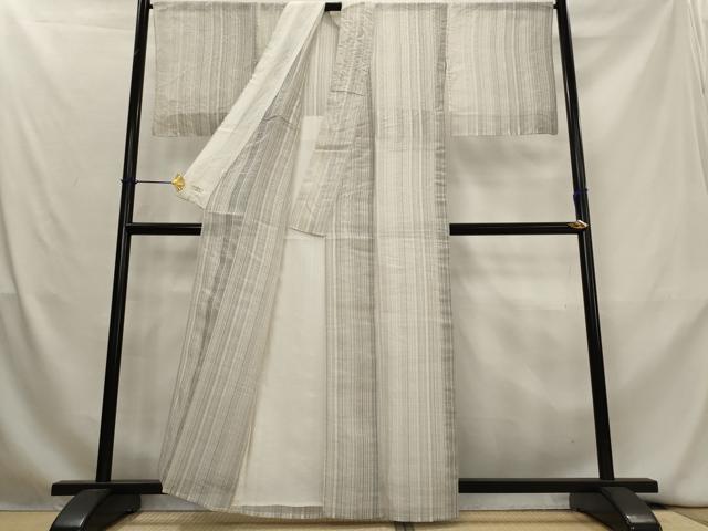 平和屋着物＊夏物　紗紬　涼風　間道　証紙付き　正絹　逸品　AABL1494st