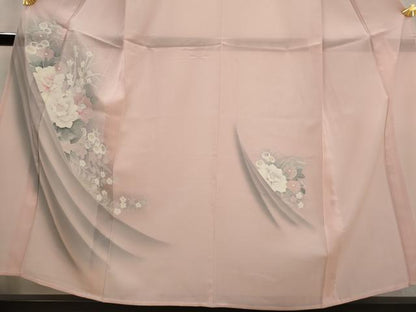平和屋着物＊夏物　訪問着　絽　草花文　暈し染め　正絹　逸品　AABL1495st