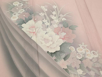 平和屋着物＊夏物　訪問着　絽　草花文　暈し染め　正絹　逸品　AABL1495st
