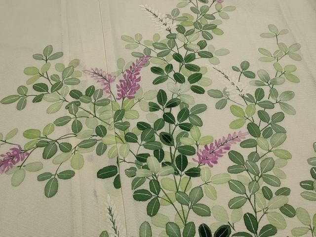 平和屋着物＊夏物　訪問着　絽　草花文　正絹　逸品　AABL1497st